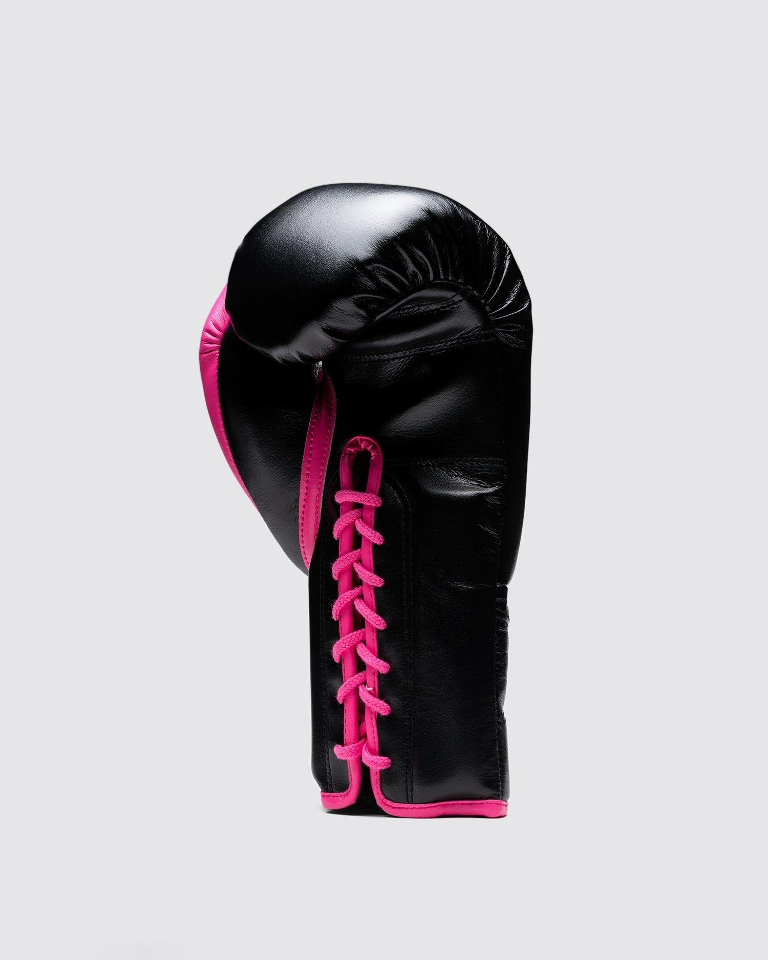 Fly Boxing Gloves Lace-Up | Black/Pink