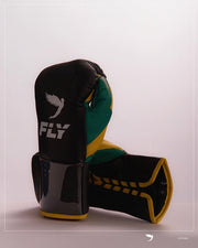 Fly Boxing Gloves Lace-Up | Black/Yellow/Green