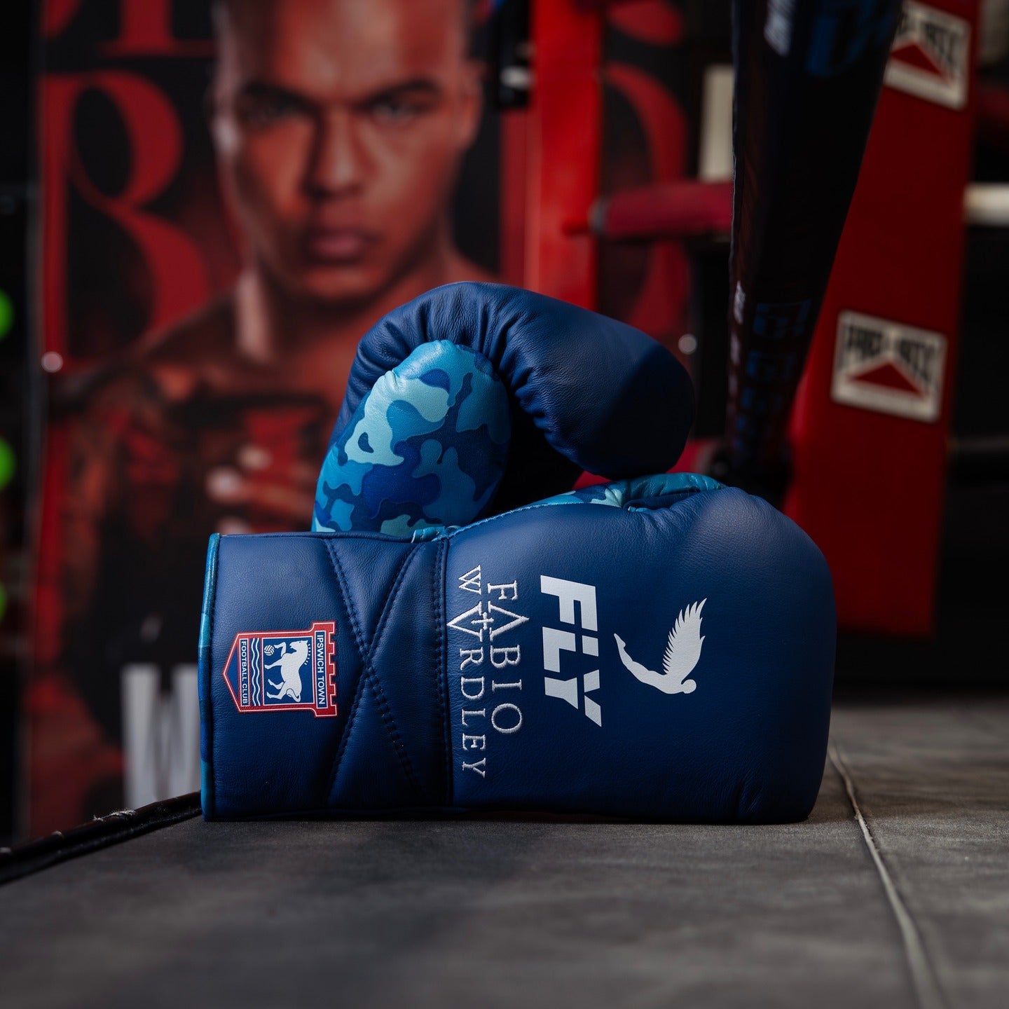 Fly Boxing Gloves Lace-Up | Blue/White