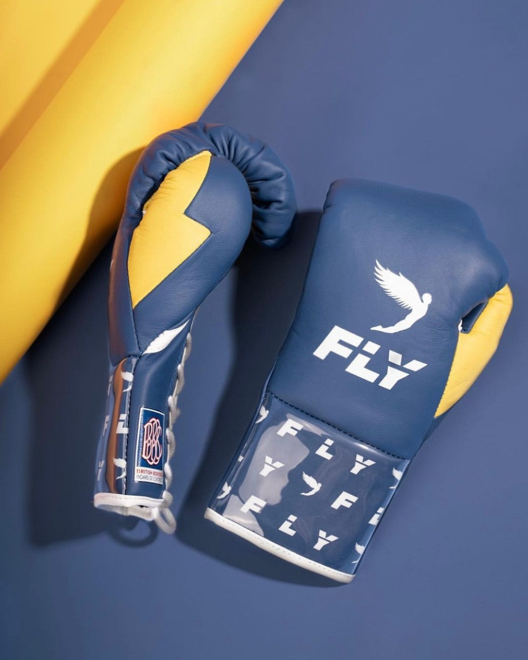 Fly Boxing Gloves Lace-Up | Blue/Yellow