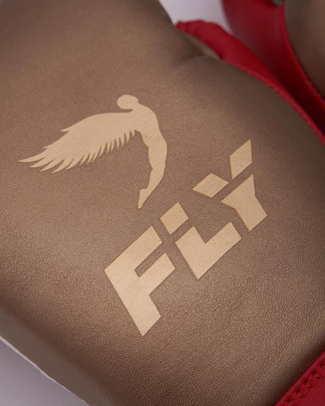 Fly Boxing Gloves Lace-Up | Brown/Red