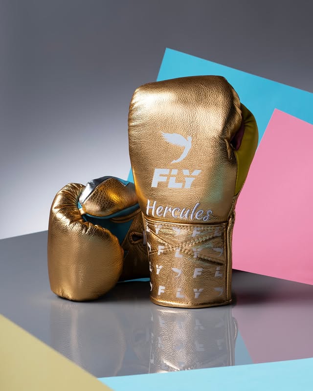 Fly Boxing Gloves Lace-Up | Gold/Pink/Yellow/Blue