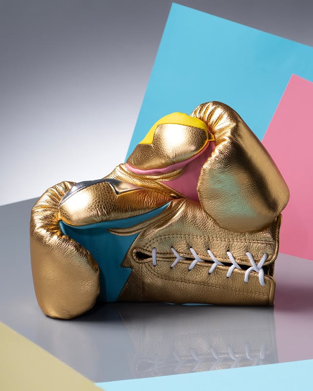 Fly Boxing Gloves Lace-Up | Gold/Pink/Yellow/Blue