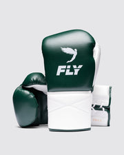 Fly Boxing Gloves Lace-Up | Green/White
