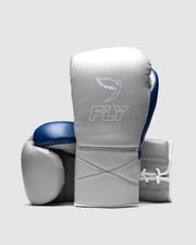 Fly Boxing Gloves Lace-Up | Grey/Blue