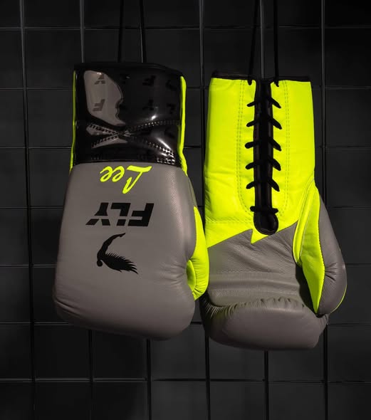 Fly Boxing Gloves Lace-Up | Grey/Parrot/Black