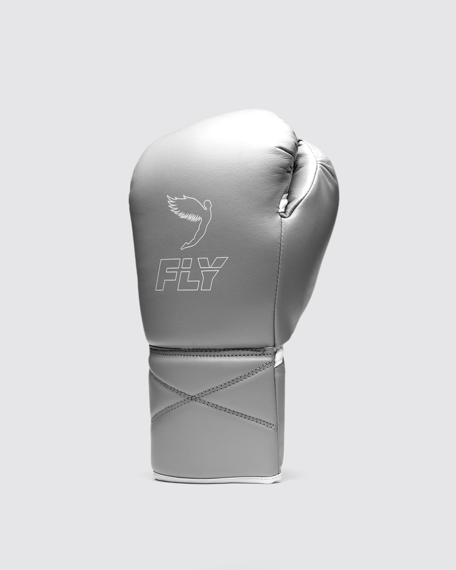 Fly Boxing Gloves Lace-Up | Grey/White