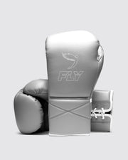 Fly Boxing Gloves Lace-Up | Grey/White