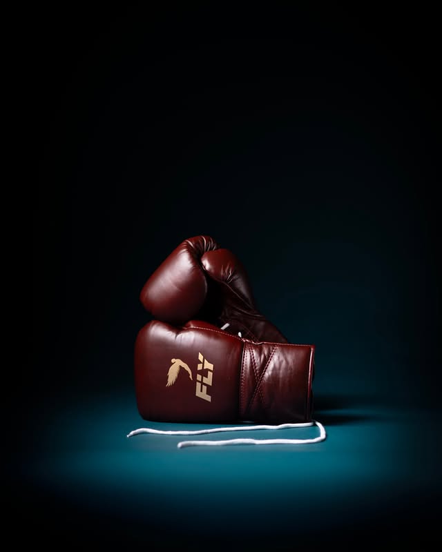 Fly Boxing Gloves Lace-Up | Maroon/Gold