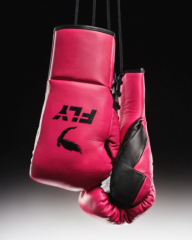 Fly Boxing Gloves Lace-Up | Pink/Black