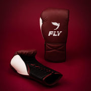 Fly Boxing Gloves Lace-Up | Red/White/Black