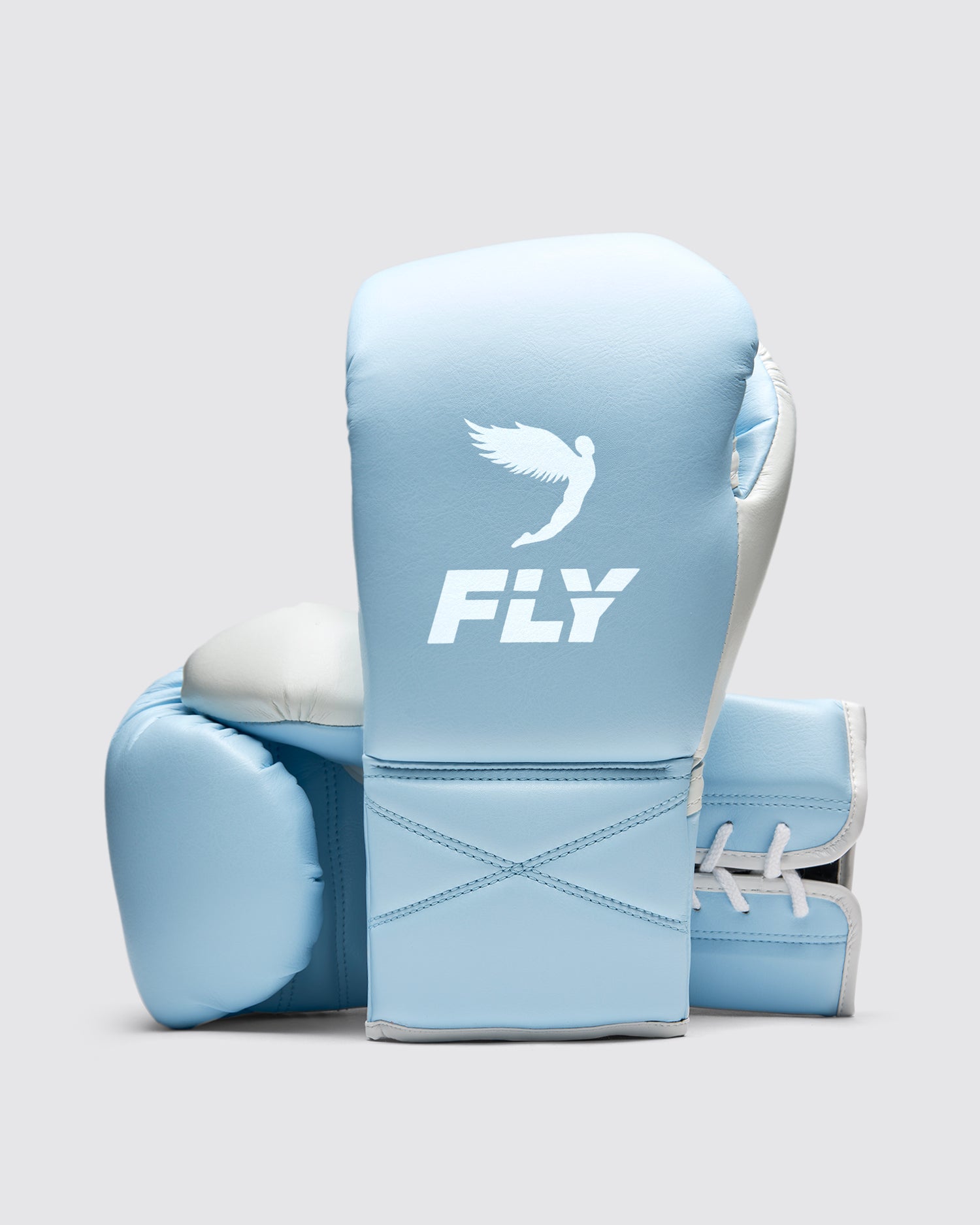 Fly Boxing Gloves Lace-Up | Sky-Blue/White