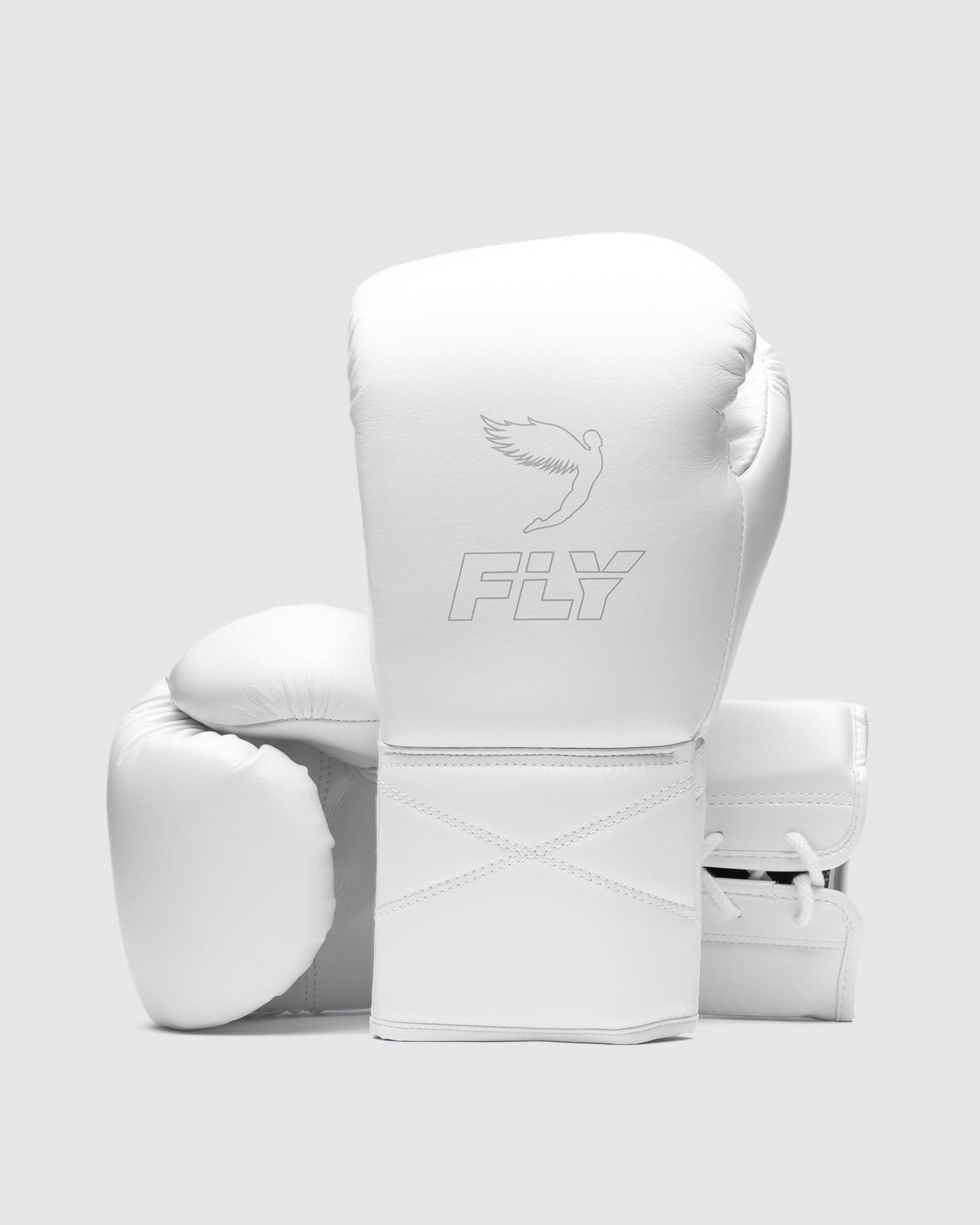 Fly Boxing Gloves Lace-Up | White