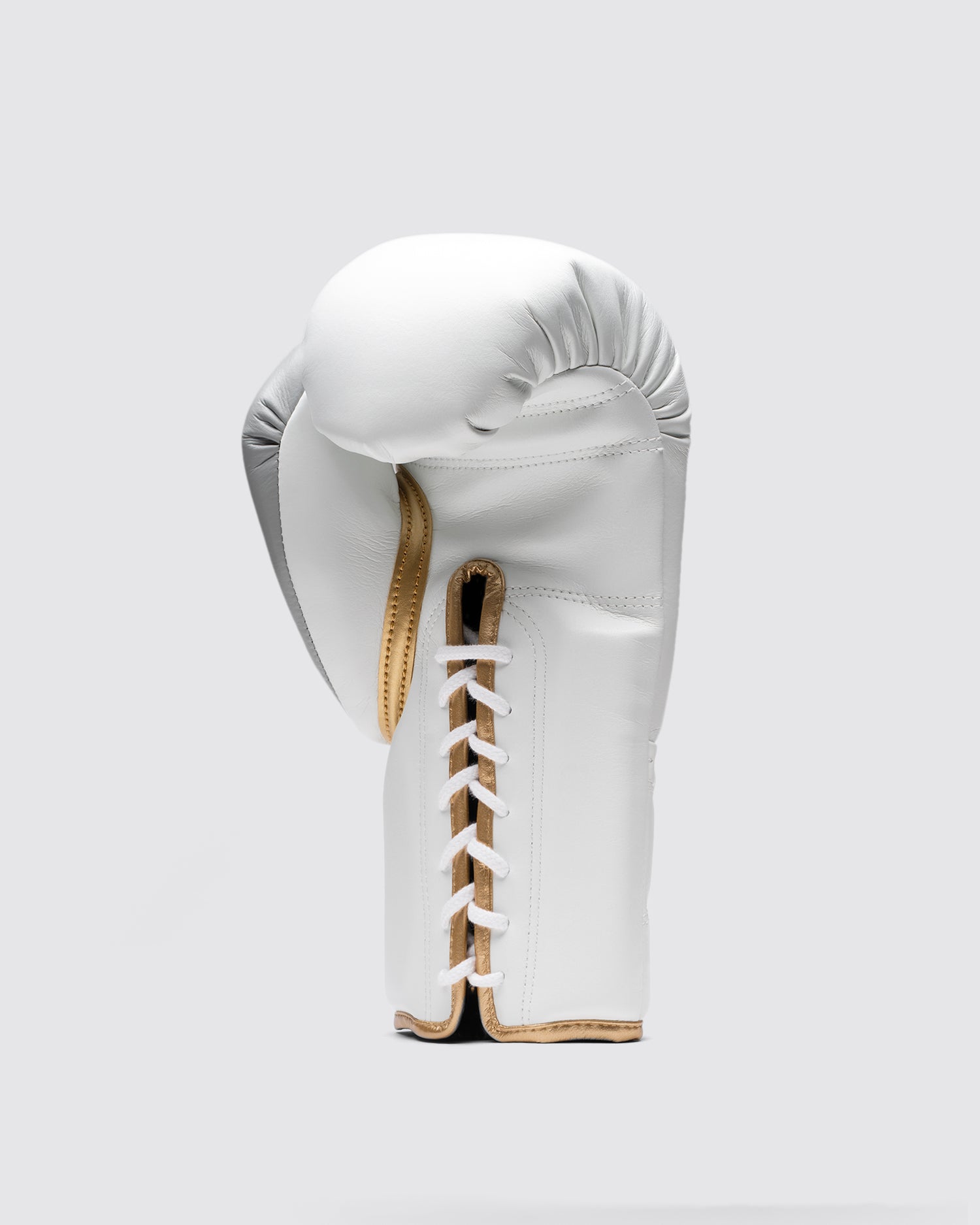 Fly Boxing Gloves Lace-Up | White/Silver/Gold