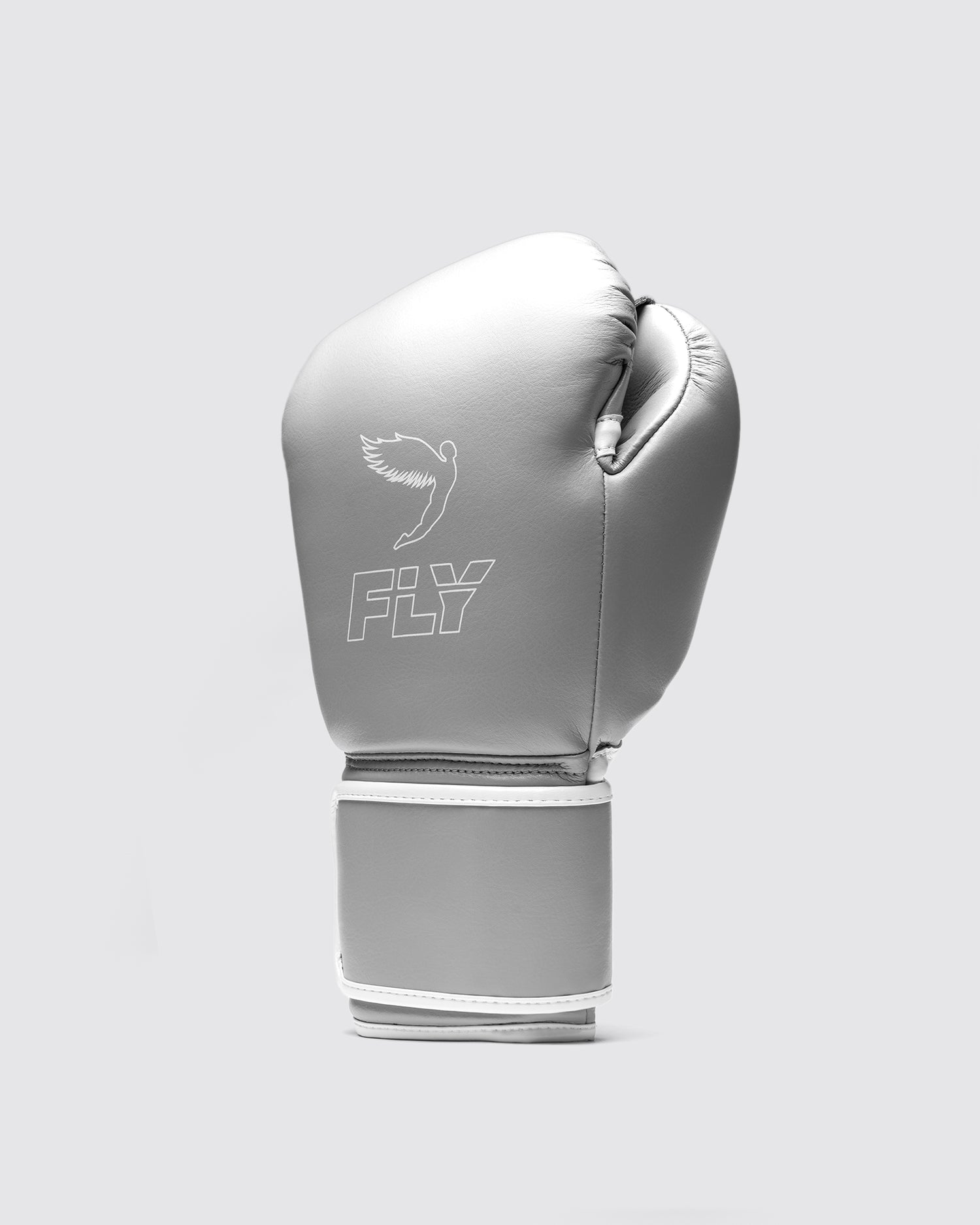 Fly Boxing Gloves Velcro | Grey/White