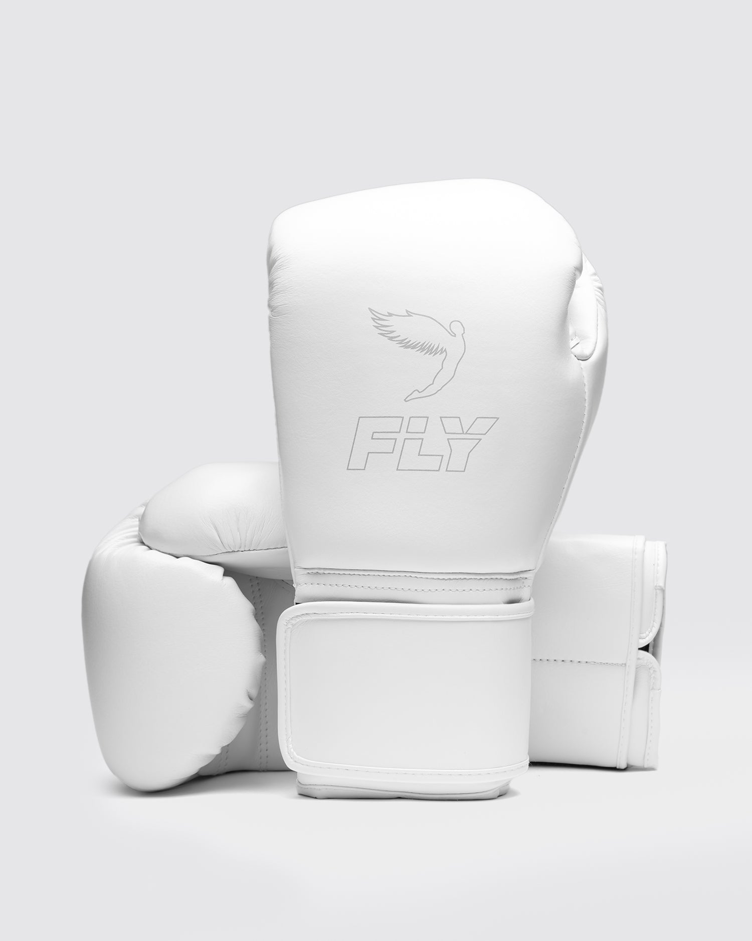 Fly Boxing Gloves Velcro  | White