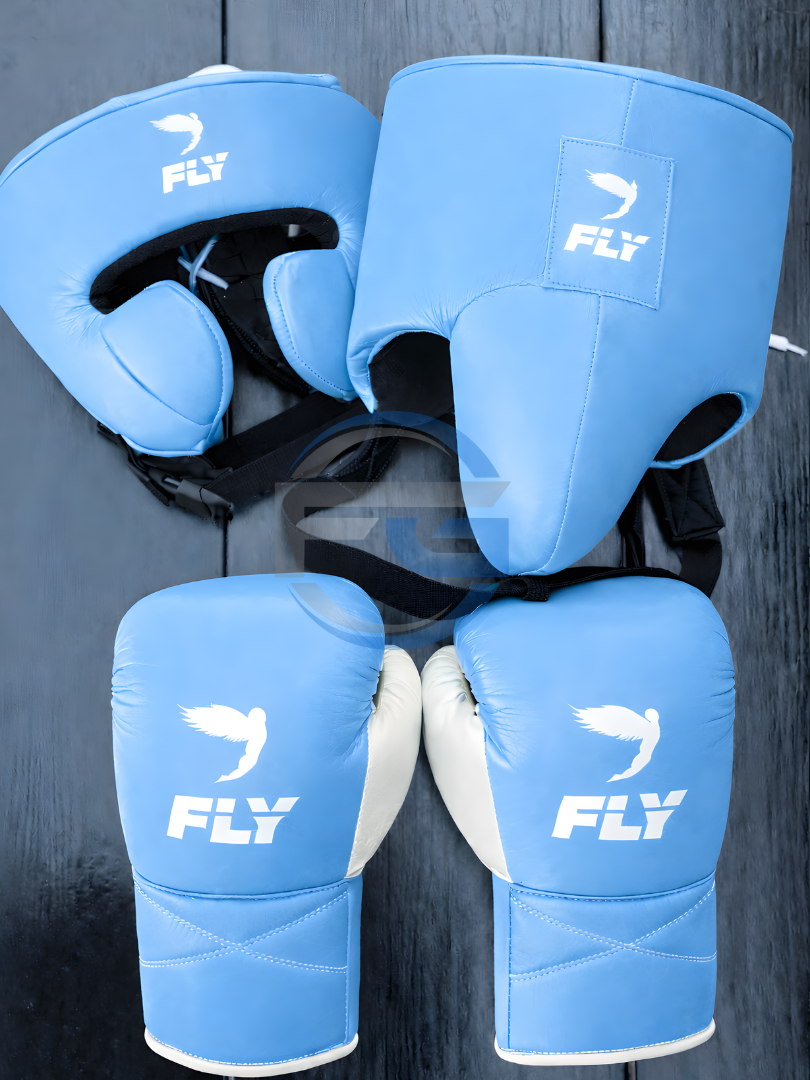 Fly Boxing Set | Sky-Blue/White