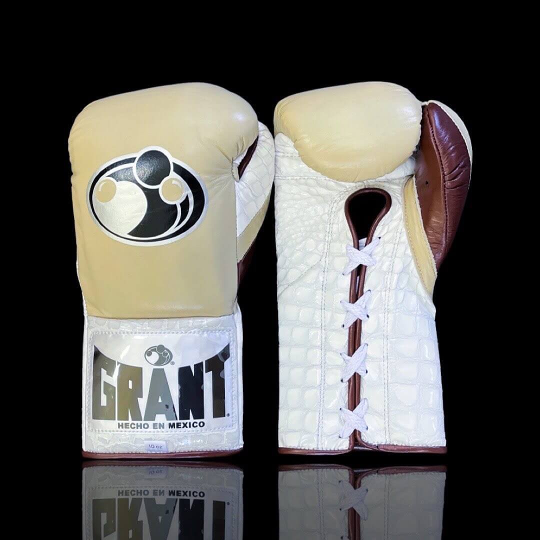 Grant Beige/White/Brown Boxing Gloves Beginner Friendly Training Gloves