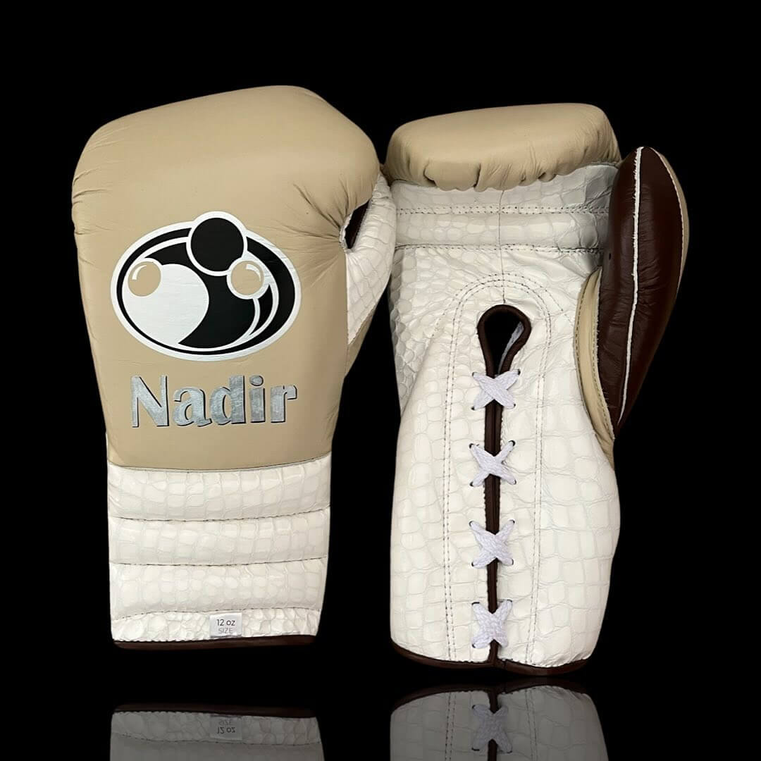 Grant Beige/White/Brown Boxing Gloves Premium Gym Training Pair