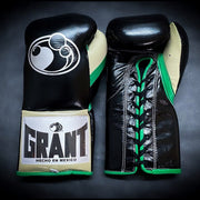 Grant Black/Beige/Green Boxing Gloves 14oz Premium Training Gloves