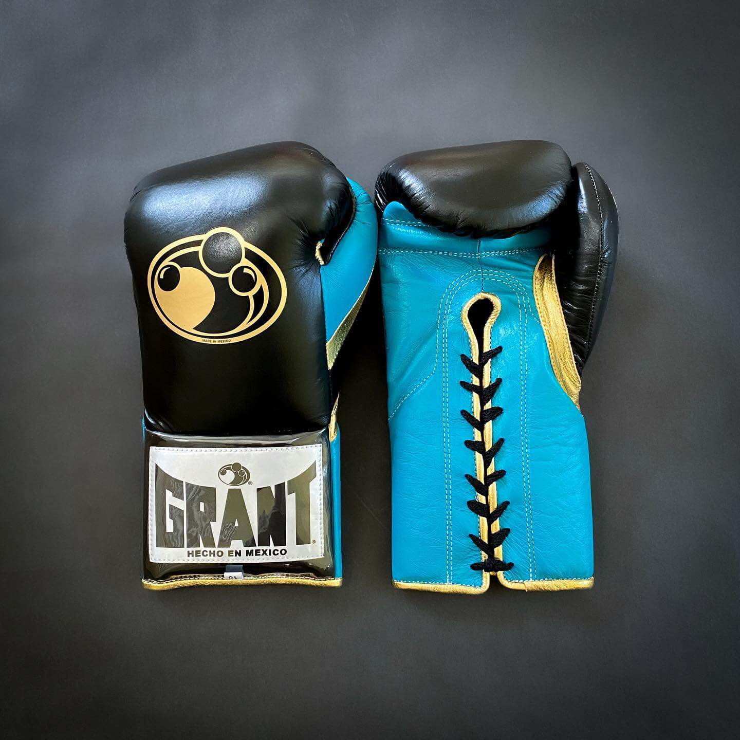 Grant Black/Blue/Gold Boxing Set Custom Training Gloves Bundle