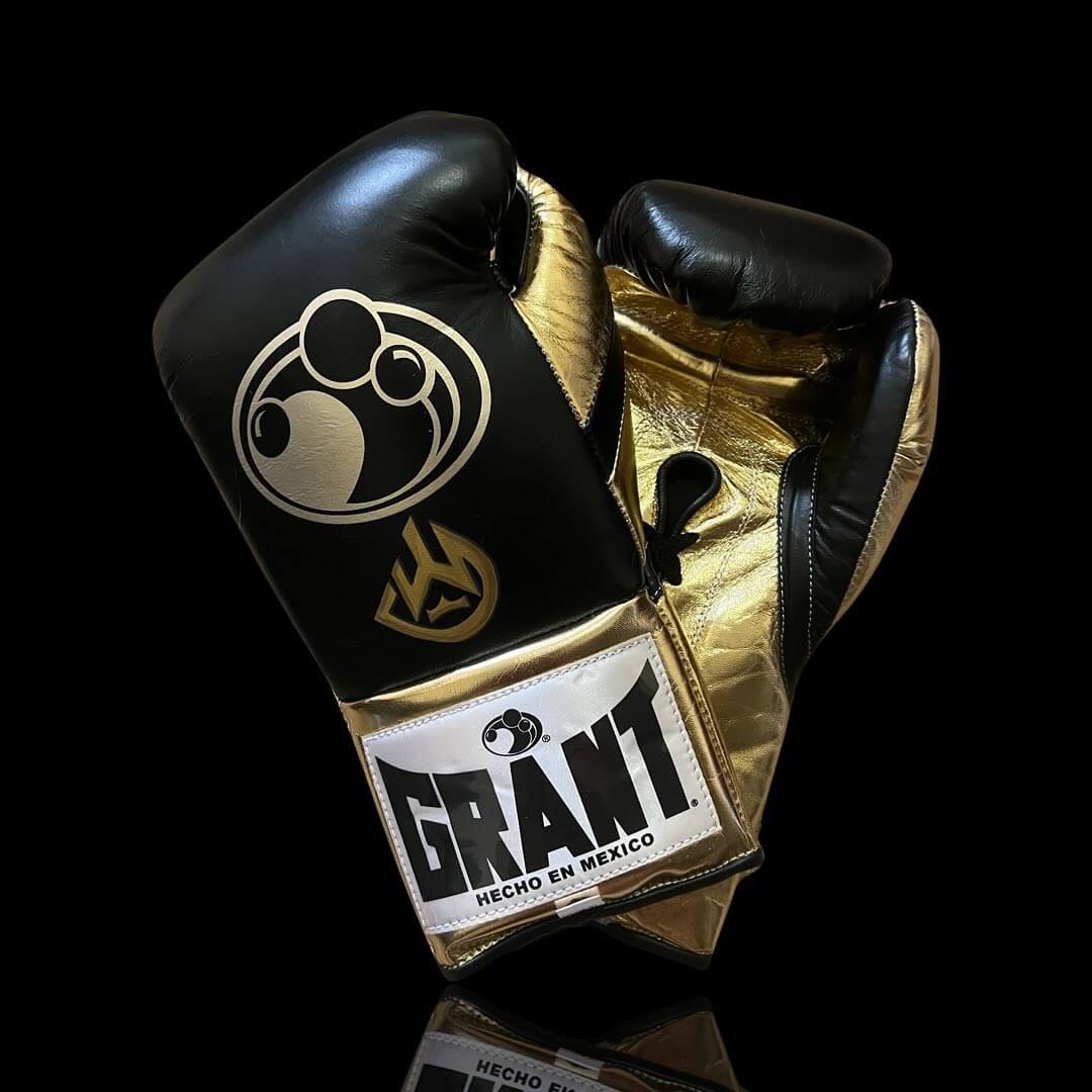 Grant Black/Gold Boxing Gloves Premium Gym Training Pair 