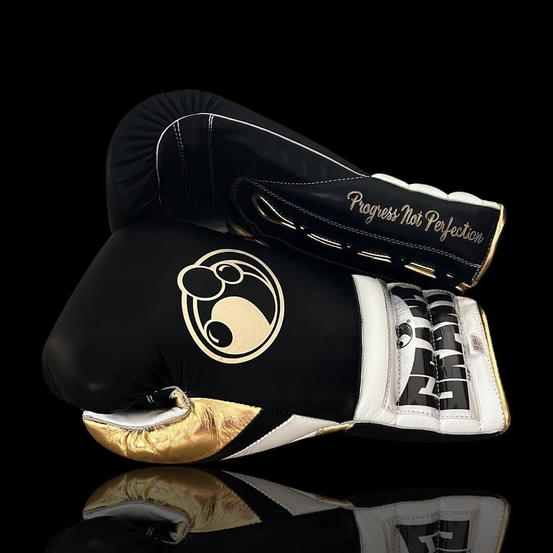 Grant Black/Gold/White Boxing Gloves Custom Fit Gym Training Thumb View