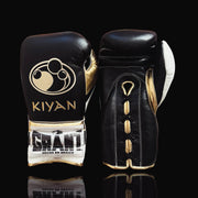 Grant Black/Gold/White Boxing Gloves Premium Leather Training Pair