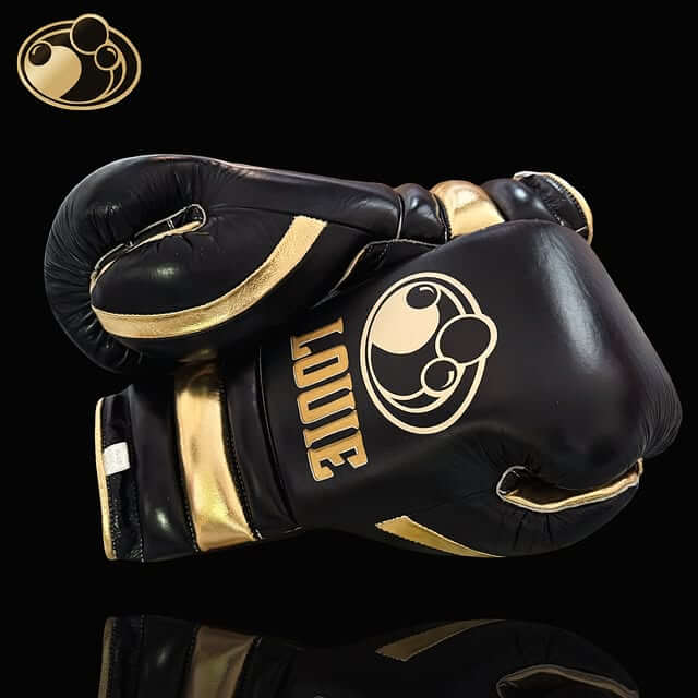 Grant Boxing Gloves Black/Gold 14oz Leather Training Gloves Thumb View