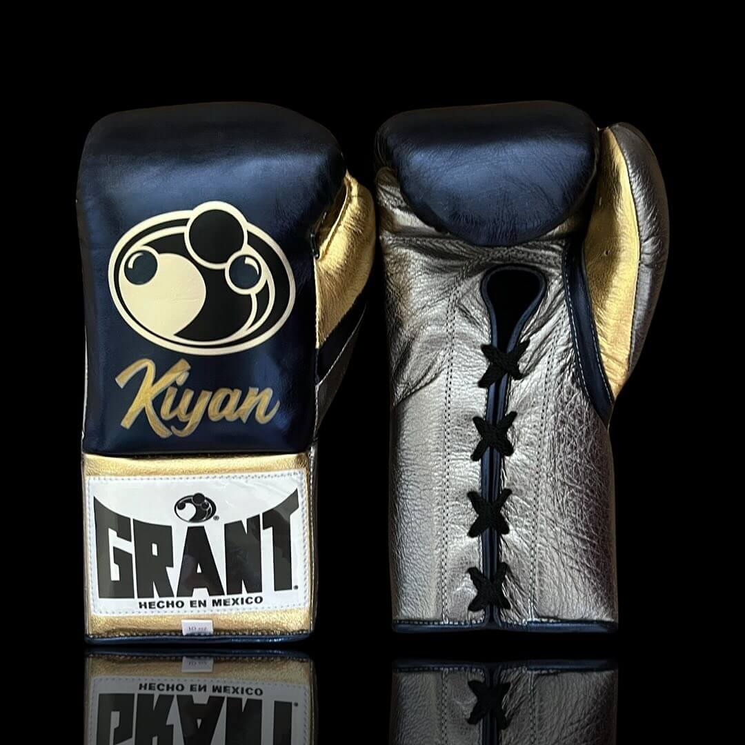 Grant Black/Grey/Gold Boxing Gloves Premium Quality Training
