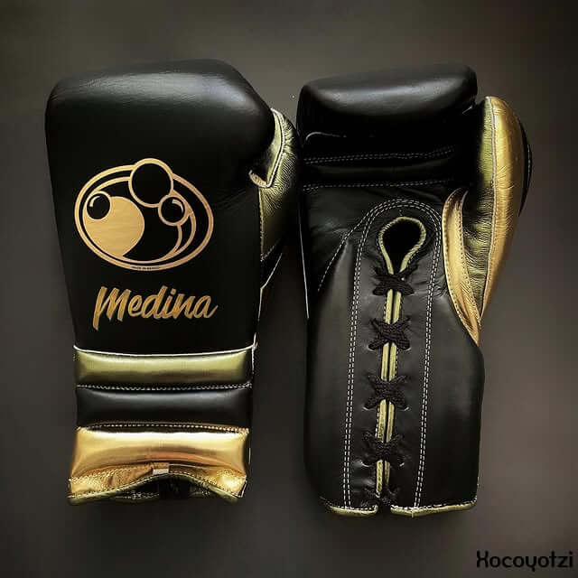 Grant Black/Light-Green-Gold Boxing Gloves Women Fitness Training Gloves