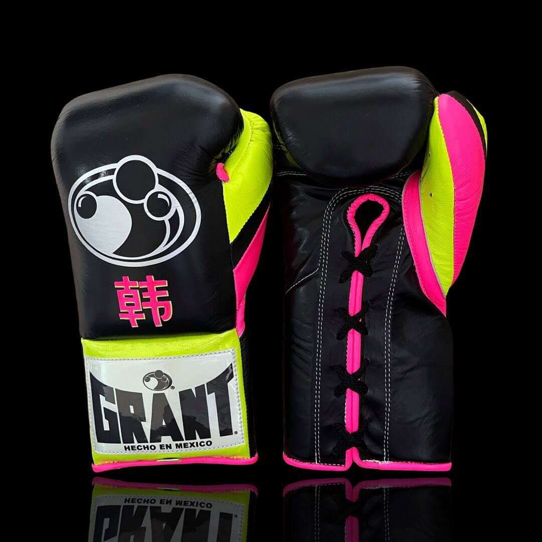 Grant Black/Pink/Yellow Boxing Gloves Women Fitness Training Gloves