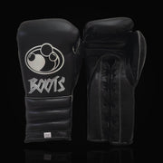 Grant Black Lace-Up Boxing Gloves Classic Training Gloves