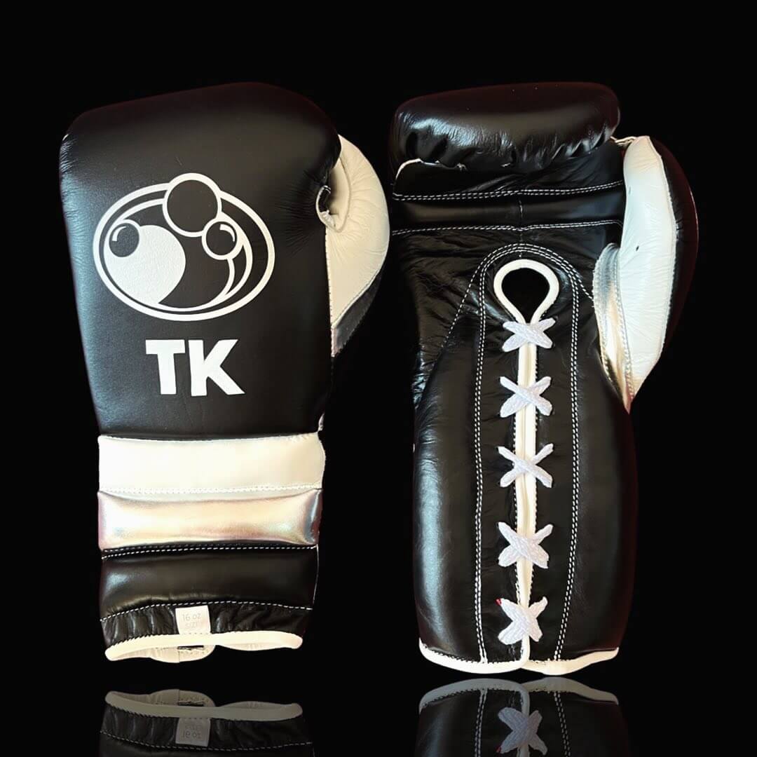 Grant Black/White/Silver 14oz Boxing Gloves High Quality Gym Gloves
