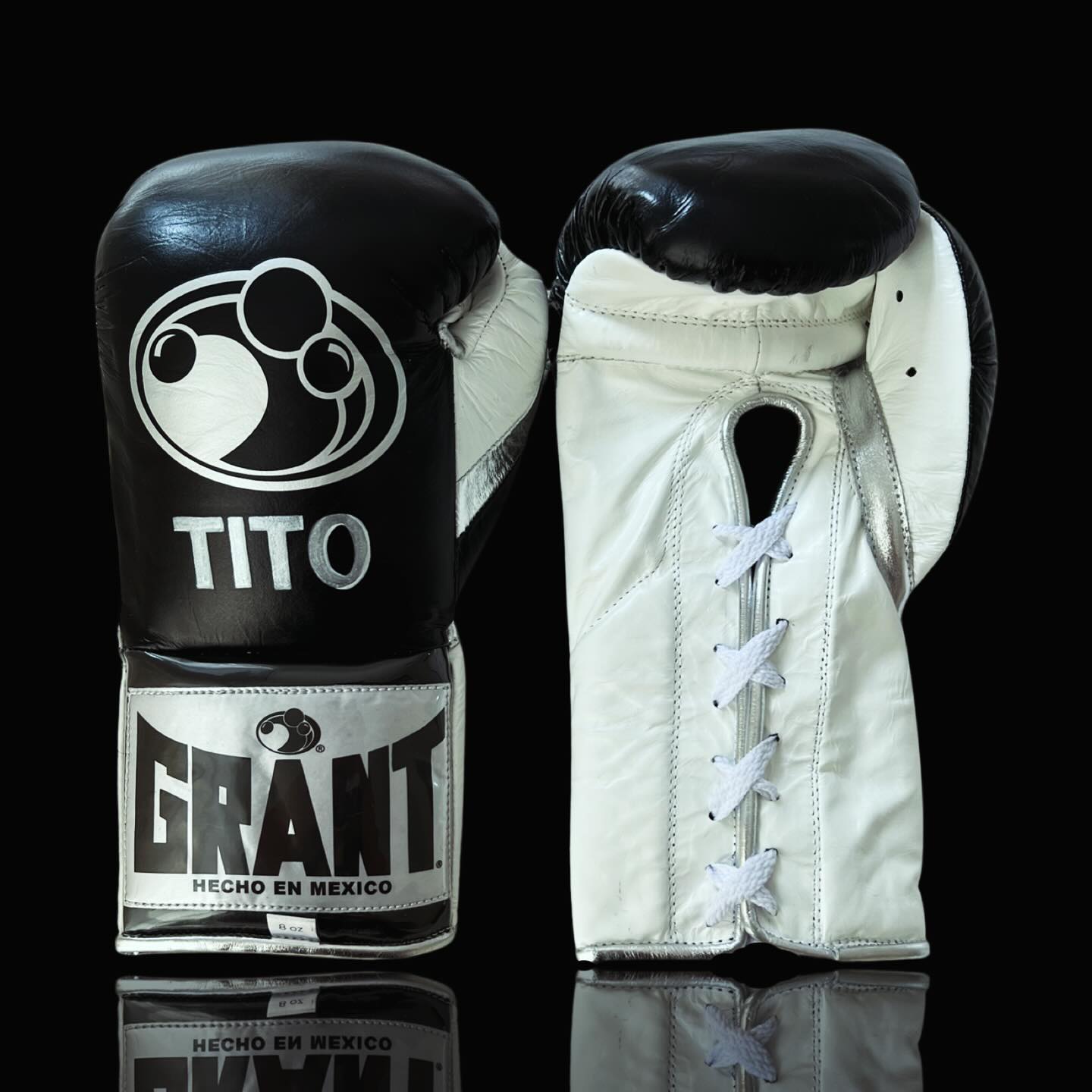 Grant Black/White/Silver Boxing Gloves Women Fitness Training Gloves
