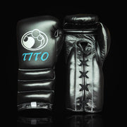 Grant Boxing Gloves Black/Blue 14oz Leather Training Gloves