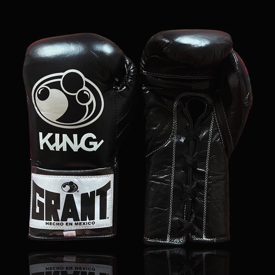 Grant Black Leather Boxing Gloves Custom Fit Training