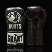 Grant Black Lace-Up Boxing Gloves Classic Training Gloves
