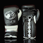 Grant Black/White/Silver Leather Boxing Gloves Classic Design Pair