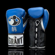 Grant Blue/Black/Silver Boxing Gloves Premium Gym Training Pair