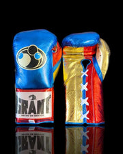 Grant Blue/Gold/Red 14oz Boxing Gloves High Quality Gym Gloves