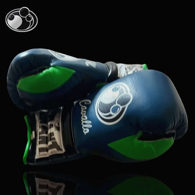 Grant Leather Boxing Set Blue/Green Gym Training Kit Back View