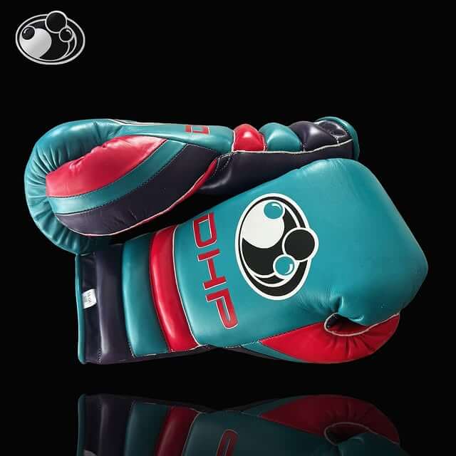 Grant Boxing Gloves Blue/Purple/Red 14oz Leather Training Gloves Thumb View