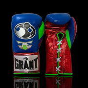 Grant Blue/Red/Green Boxing Gloves Premium Gym Training Pair