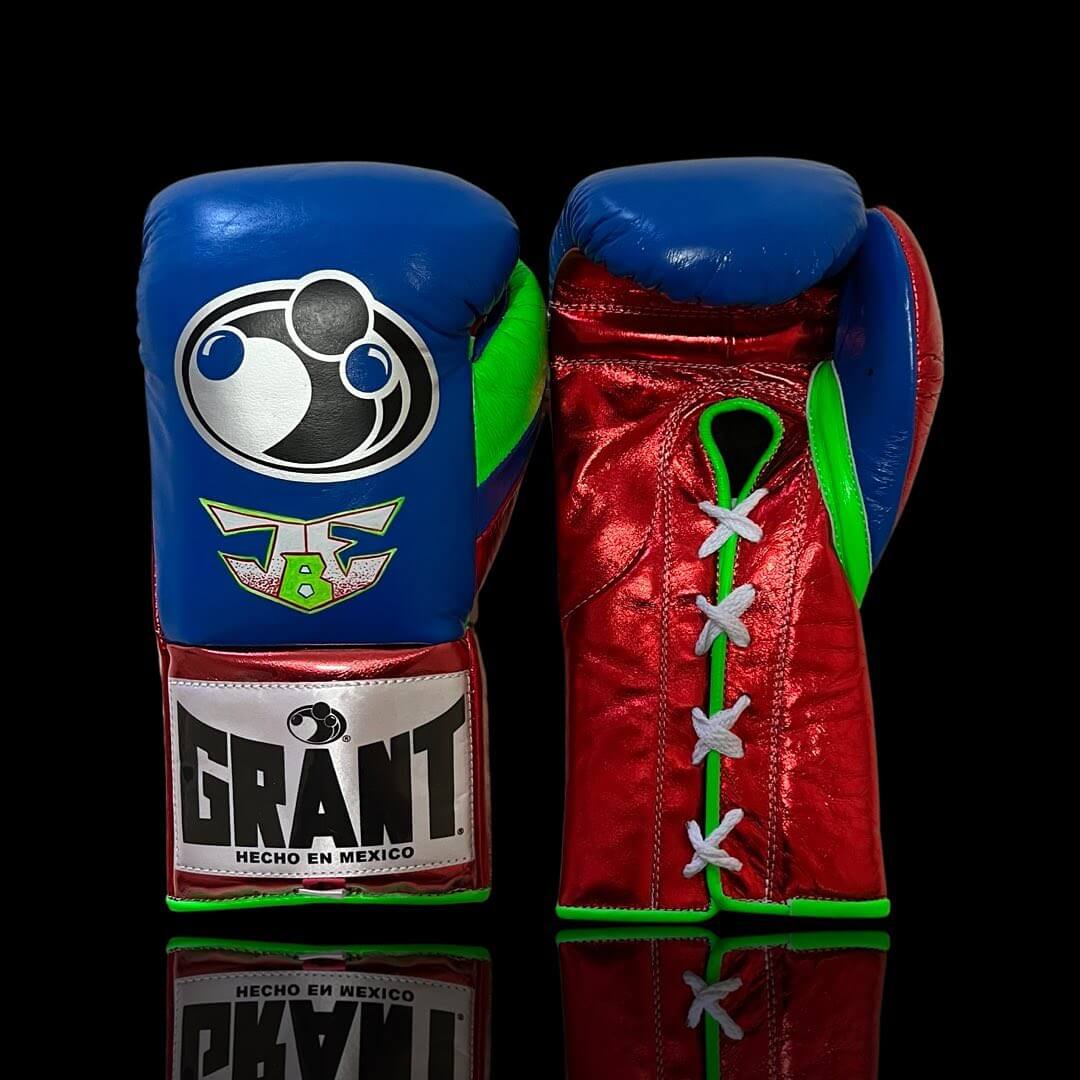 Grant Blue/Red/Green Boxing Gloves Premium Gym Training Pair