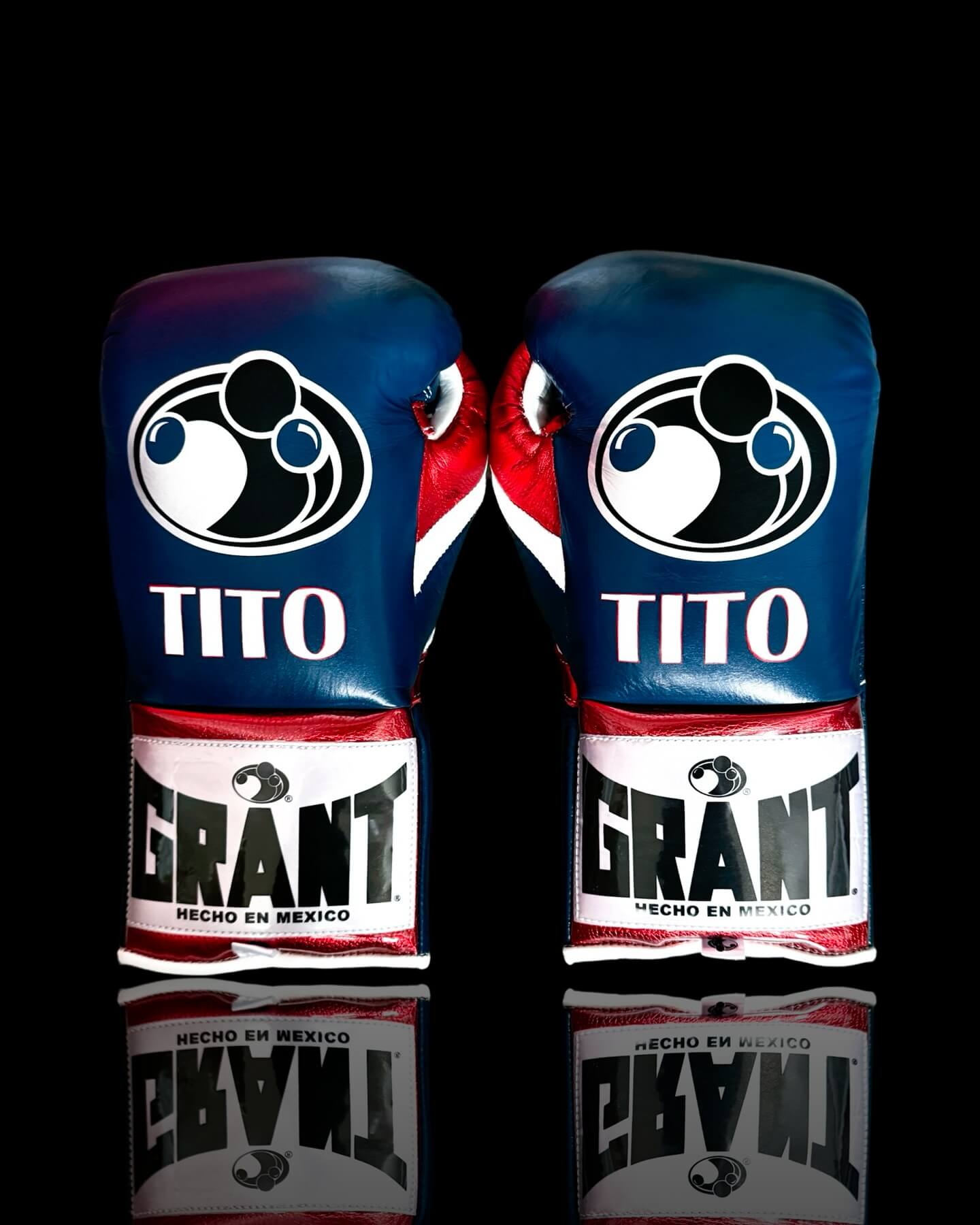 Grant Blue/Red/White Leather Boxing Gloves Classic Design Pair