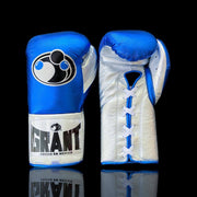 Grant Blue/Silver  Lace-Up Boxing Gloves Classic Training Gloves