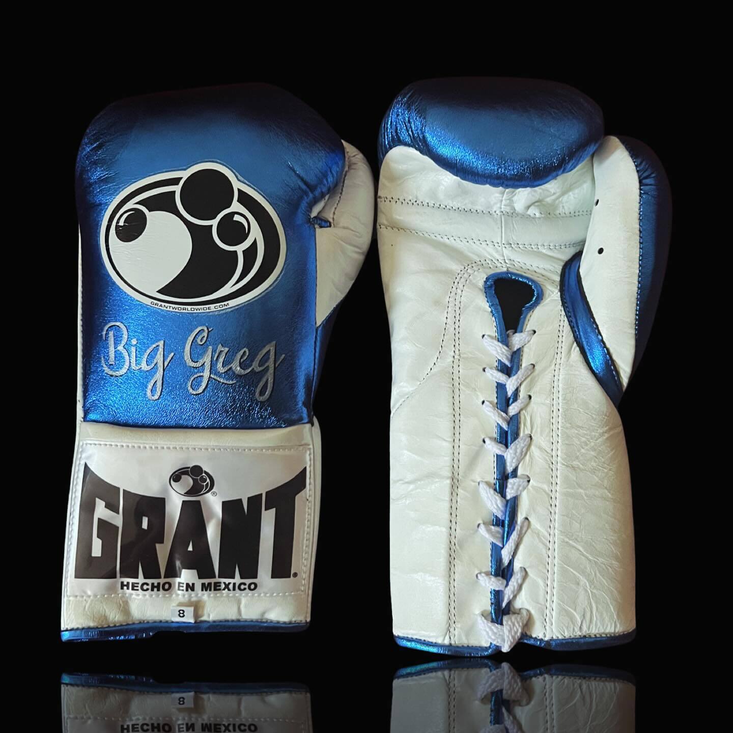 Grant Blue/White 14oz Boxing Gloves Custom Sparring Gloves