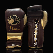Grant Brown/Beige/Gold Boxing Gloves Premium Leather Training Pair