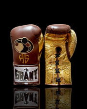 Grant Brown/Gold Boxing Gloves Sparring Training Gloves